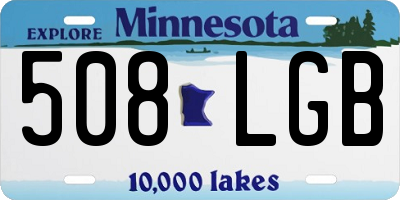 MN license plate 508LGB