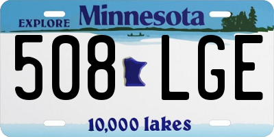 MN license plate 508LGE