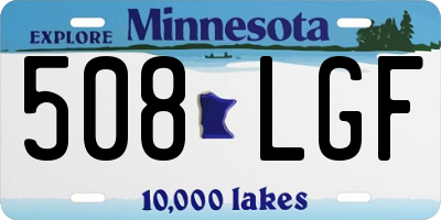 MN license plate 508LGF