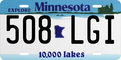 MN license plate 508LGI