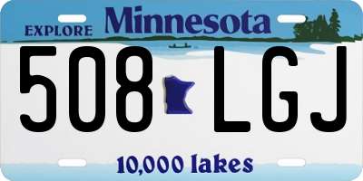 MN license plate 508LGJ