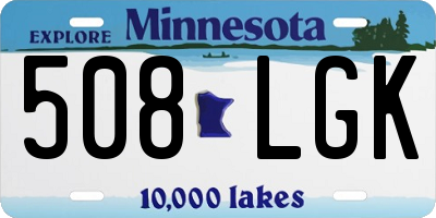 MN license plate 508LGK
