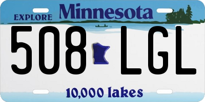 MN license plate 508LGL