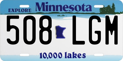 MN license plate 508LGM