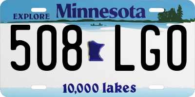 MN license plate 508LGO