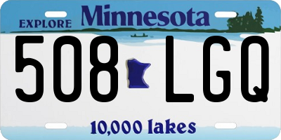 MN license plate 508LGQ