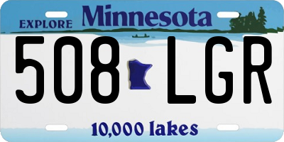 MN license plate 508LGR