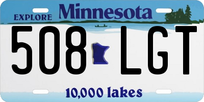 MN license plate 508LGT