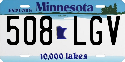 MN license plate 508LGV