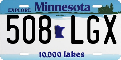MN license plate 508LGX