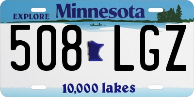 MN license plate 508LGZ