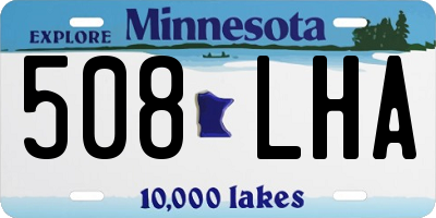 MN license plate 508LHA