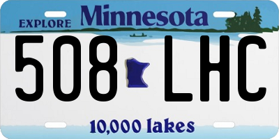 MN license plate 508LHC