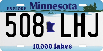 MN license plate 508LHJ