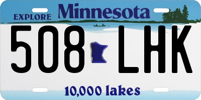 MN license plate 508LHK