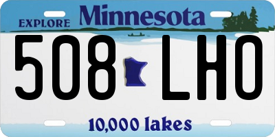 MN license plate 508LHO