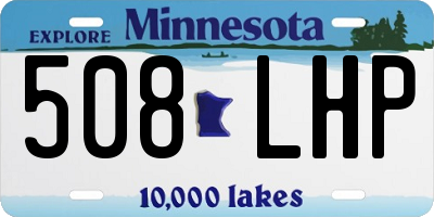 MN license plate 508LHP