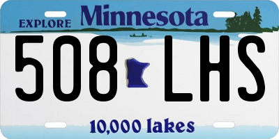 MN license plate 508LHS