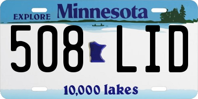 MN license plate 508LID