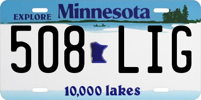 MN license plate 508LIG