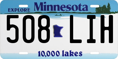 MN license plate 508LIH