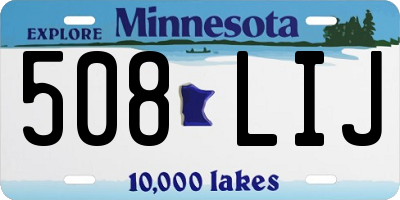 MN license plate 508LIJ