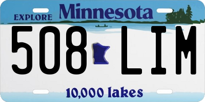 MN license plate 508LIM