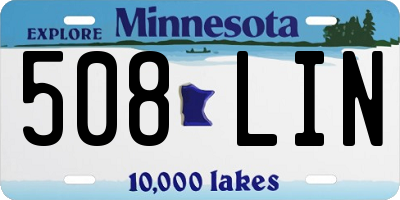 MN license plate 508LIN