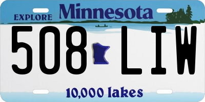 MN license plate 508LIW