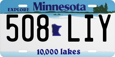 MN license plate 508LIY