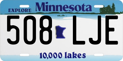 MN license plate 508LJE