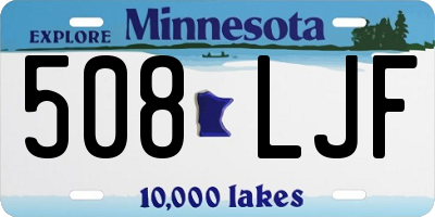 MN license plate 508LJF