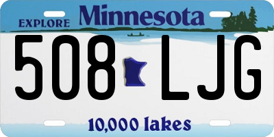 MN license plate 508LJG