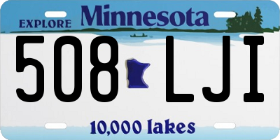 MN license plate 508LJI