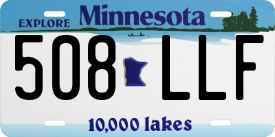 MN license plate 508LLF