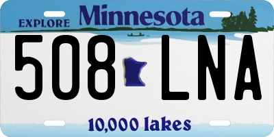 MN license plate 508LNA