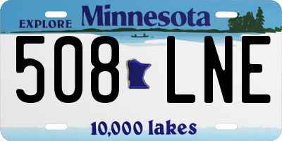 MN license plate 508LNE
