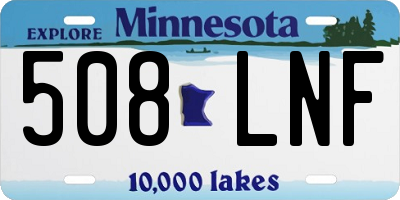 MN license plate 508LNF
