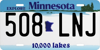 MN license plate 508LNJ
