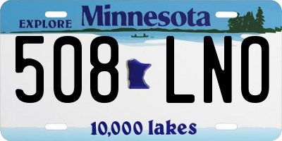 MN license plate 508LNO