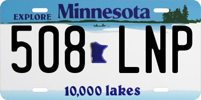MN license plate 508LNP