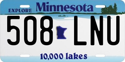 MN license plate 508LNU