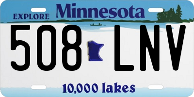 MN license plate 508LNV
