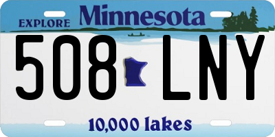 MN license plate 508LNY