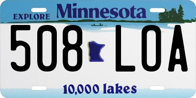 MN license plate 508LOA