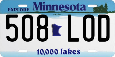 MN license plate 508LOD