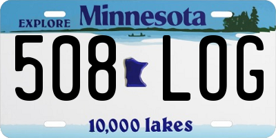 MN license plate 508LOG