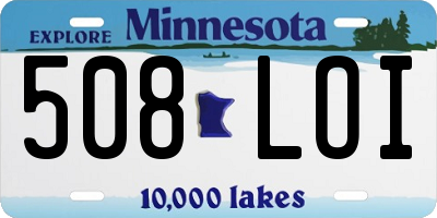 MN license plate 508LOI