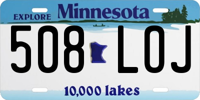 MN license plate 508LOJ