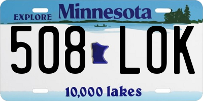 MN license plate 508LOK